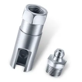 Sepzyz2401si-1pc-1 Sephile 1 Pc Automotive Grease Gun Connector 1/8 Inch Npt Threads Push-fit Slotted Right