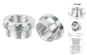 Ev07897s3sr Speedwow Tuning 1/2 Inch Npt Female Weld On Bung Fitting Aluminum 2pcs