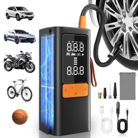 Swamps Mu-002-l Tire Inflator Portable Air Compressor 150 Psi Pump For Car Tires Bike T