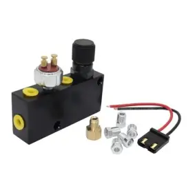 Sy-pvk-003 Sy-parts Adjustable Proportioning Valve And Distribution Block Black With Fittings