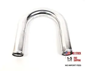 Tenkeauto Ten-ap-180d-2.25 Universal 2.25 Inch Outside Diameter Aluminum Pipe Polished 180 Degree