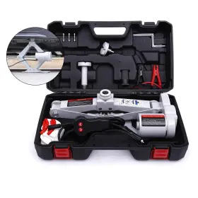 Trihelper 791386519636 Electric Car Jack 3 Ton Floor 12v Truck Stands Kit Scissor Lift