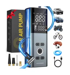 Ky103 Vacasso Tire Inflator Portable Air Compressor 150psi Pump For Car Tires With Acc