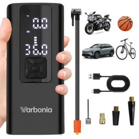 P005 Varbonia Portable Tire Inflator Air Compressor With Digital Pressure Gauge 12v Electr