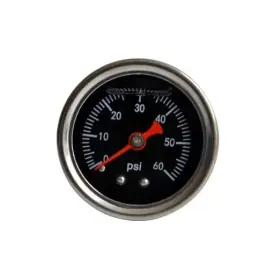 Lxt-yb-4008 Vicizerecht Fuel Pressure Gauge 0-60 Psi 1.9 Inch Black Dial 1/8 Npt Back Mount Stainless