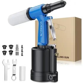 Vor049us Vorxeon Pneumatic Rivet Gun Set 3/32 Inch 1/8 5/32 3/16 Air Riveter Pulling Pressur