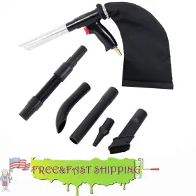 Wch 699907867498 2-in-1 Air Vacuum Blow Gun Kit Powered Blower Workshop Dust Cleaner