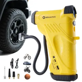 Welmotive Tap01 12v Cordless Tire Inflator With Lcd Display 150psi High Pressure Air Compres