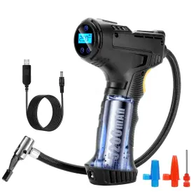 Zgwato 753763809631 Digital Tire Inflator With Led Flashlight 150psi Portable Air Compressor For