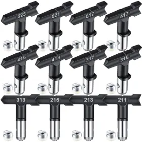 Paint-01 Zhengmy 12 Pcs Airless Paint Sprayer Tips Reversible Spray Nozzles Tip P