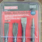 Craftsman 918687 Air Hammer Kit 4-PC Forged Steel Cutter Punch Chisel Used. Price: $31.49.
