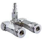 Two Way Air Hose Compressor Swivel Splitter 1/4" Npt 360 Degrees Connector New. Price: $23.95.
