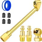 2 Way Connection Air Chuck Set - 1/4 Inch Female Npt Closed Ball Golden Head New. Price: $16.84.