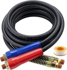 15 Ft Air Hose Assembly Set Straight Heavy Duty Line, Black New. Price: $84.98.