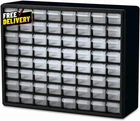 64 Drawer Plastic Storage Cabinet Organizer For Garage Tools Craft Beads Makeup New. Price: $71.02.