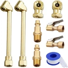9PCS 2-WAY Connection Air Chuck Set, 1/4 Inch Female Npt Closed Ball Tire... New. Price: $18.84.