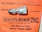 Devilbiss Spray Gun Hose End Fitting Parts P-HC-472K Vintage Oem Genuine Usa Nos New. Price: $9.25.