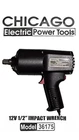 Chicago Electric Impact Wrench - 150LBS Of Torque New. Price: $55.00.
