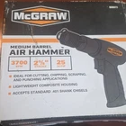 Mcgraw 58911 Medium Barrel Air Hammer 3700 Bpm 2-5/8IN Stroke 1/4IN New. Price: $35.00.