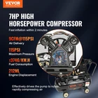 7HP Gas Powered Air Compressor, 13.2 Gallon Horizontal Tank, 9CF New. Price: $860.40.