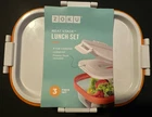 Zoku Neat Stack Lunch Set Freezer Pack 4 Cup Container Leakproof 3 Piece New. Price: $10.99.