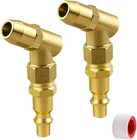 Tire Chucks - Pack Of 2, Angled 1/4" Npt Brass Air With Closed Flow New. Price: $18.71.