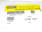 A3302, Stanley, Shim, 3PC, Assembly Tools, New Old Stock. Price: $13.95.