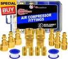 15-PC Air Compressor Hose Fitting Kit With Storage Case, 1/4" Npt Quick Connect New. Price: $27.78.