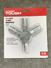 Hyper Tough 3-WAY 1/4" Air Manifold With Quick Connect Couplers New. Price: $9.99.
