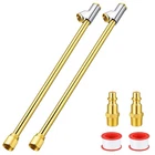 Pack 12" Extended Reach Dual Head Air Chuck, 2-WAY Connection 1/4" Straight... New. Price: $45.10.