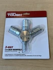 Hyper Tough 3-WAY 1/4" Air Manifold With Quick Connect Couplers New. Price: $13.99.